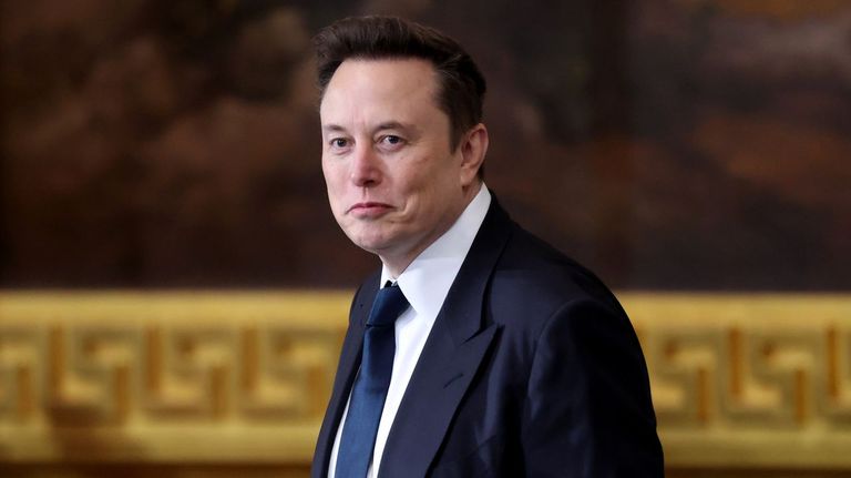 Elon Musk en la ceremonia de toma de posesión de Trump.