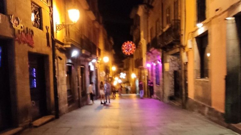 La calle Mon durante las fiestas de San Mateo