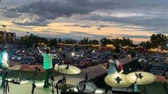 El grupo asturiano Marlon en su concierto en el Autocine Madrid Race