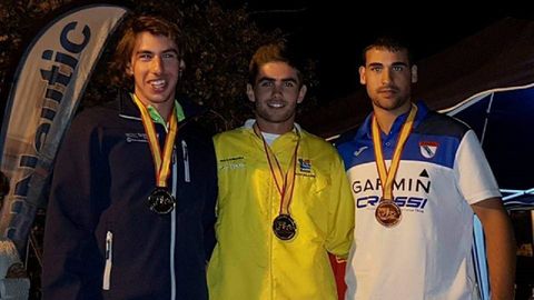 Ivn Costa, a la derecha, en el Campeonato de Espaa sub 23 celebrado en Cantabria en el 2017