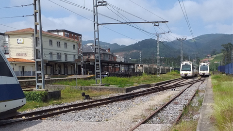 V�as de tren en Asturias, en una imagen de achivo.