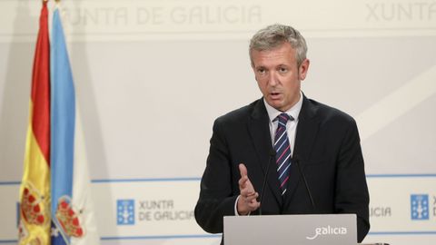 Alfonso Rueda, en una imagen de archivo tras un Consello de Xunta.
