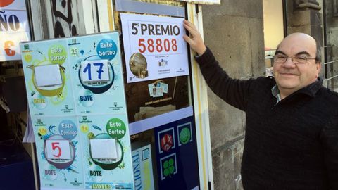 En la Porta do Sol de Vigo vendieron un quinto premio de la loteria de Navidad