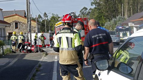 Un amplio dispositivo de emergencias se despleg en Cespn despus del fatal accidente