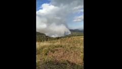 Estado del incendio declarado en el Monte Sollera