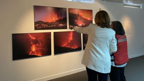 La exposición muestra fotografías inéditas de la erupción de La Palma
