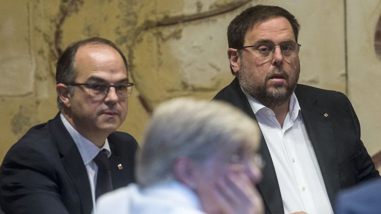 Jordi Turull y Oriol Junqueras