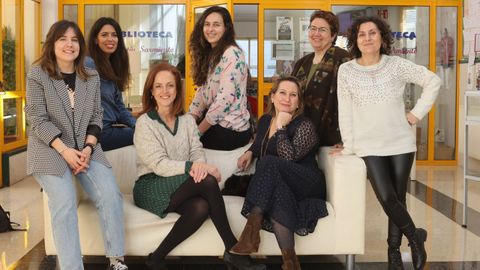 Las siete profesoras de la Escola Oficial de Idiomas (EOI) de Pontevedra que participan en el programa «Observa-acción»