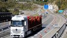 En estos momentos en sentido Madrid solo está habilitado un carril y en sentido contrario