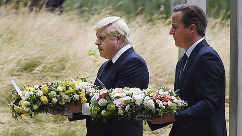 Boris Johnson y David Cameron, en un acto en el 2015
