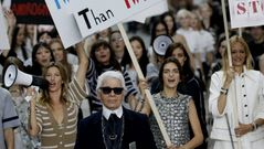 La manifestacin callejera de Karl Lagerfeld