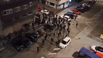 Los ultras del Málaga, del Frente Boquerón, provocan altercados en Riazor