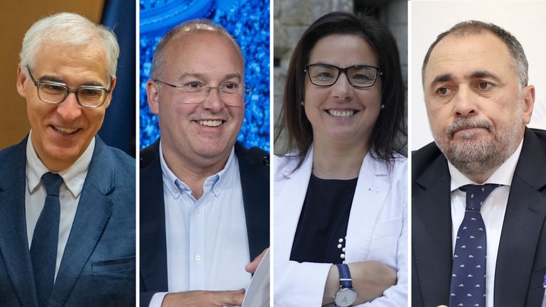 Francisco Conde, Ana Belén Vázquez, Julio García Comesaña y Miguel Tellado, cabezas de lista del PP en Galicia para el 29N
