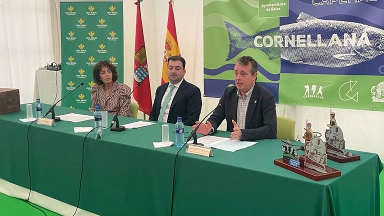 Marcelino Marcos Líndez en la Fería del Salmón