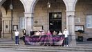 Imagen de archivo de una de las concentraciones contra la violencia machista en la Praza Maior.