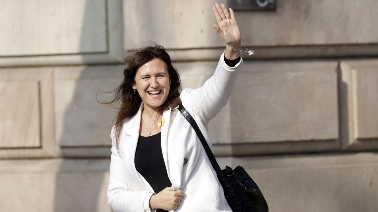 Laura Borrs, tras una vista en el Tribunal Superior de Justicia de Catalua el pasado febrero