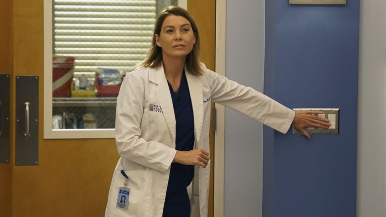 Meredith Grey en una escena de la serie.