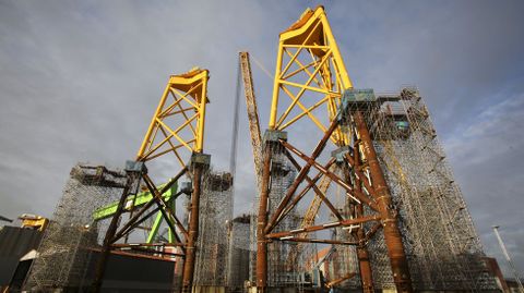 Fabricacin de jackets para Iberdrola en Navantia Fene
