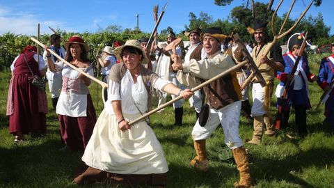 Recreación de la Batalla de Casal de Eirigo, en Valga, durante la última edición antes de la pandemia.