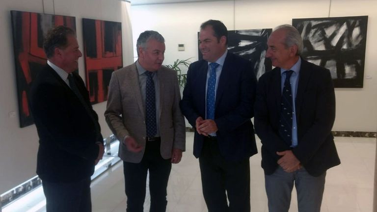 Félix Baragaño, Belarmino Feito, Carlos Paniceres y Luis Noguera