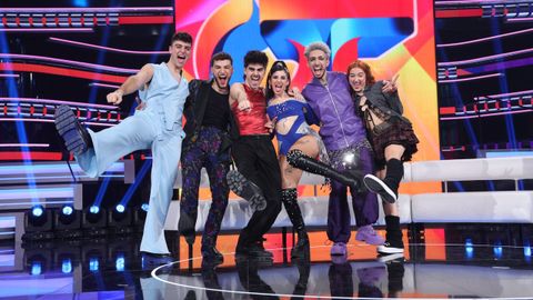 Los seis finalistas de OT 2023: Juanjo Bona, Lucas Curotto, Martin Urrutia, Naiara, Paul Thin y Ruslana