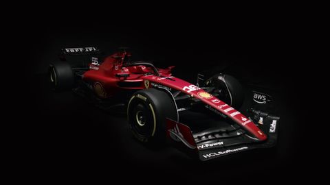 El nuevo SF23 de Ferrari.El nuevo SF23 de Ferrari que pilotará Carlos Sainz esta temporada