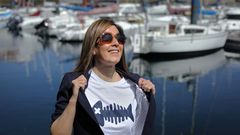 Marta Vázquez, creadora de la marca de moda Maiwa con la imagen de la popular raspa de pescado 
