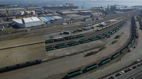 Terminal ferroviaria de mercancas de San Diego, en A Corua