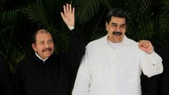 Daniel Ortega y Nicols Maduro, durante un encuentro internacional celebrado en La Habana