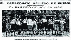 Una de las primeras fotos que public La Voz, en 1926, con un partido del Celta