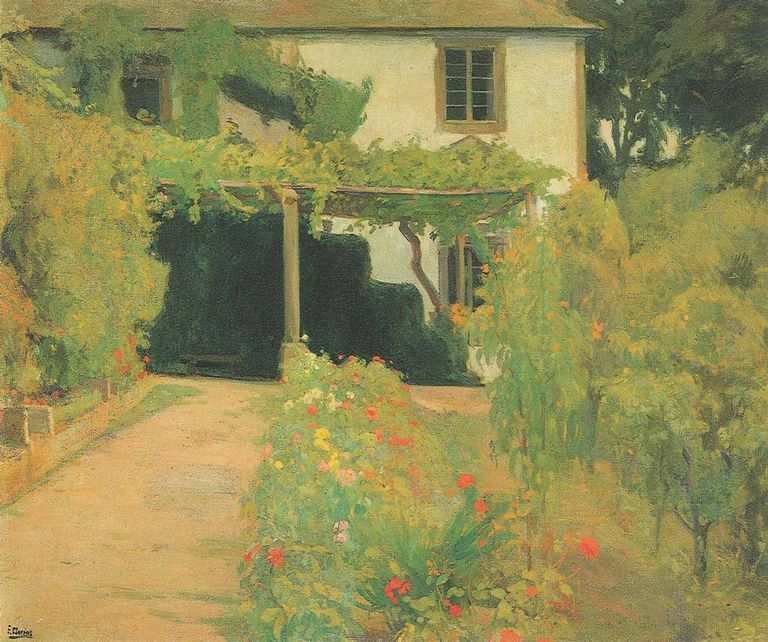  «El jardín del Pazo de Lóngara» (1924) [COLECCIÓN DE LA FUNDACIÓN PEDRO BARRIÉ DE LA MAZA]