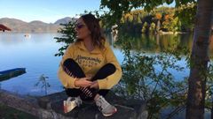 Olaya �lvarez en el lago Walchensee
