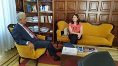 La viceconsejera de Justicia, Encarnacin Vicente,  con el presidente del Tribunal Superior de Justicia de Asturias (TSJA), Jess Mara Chamorro