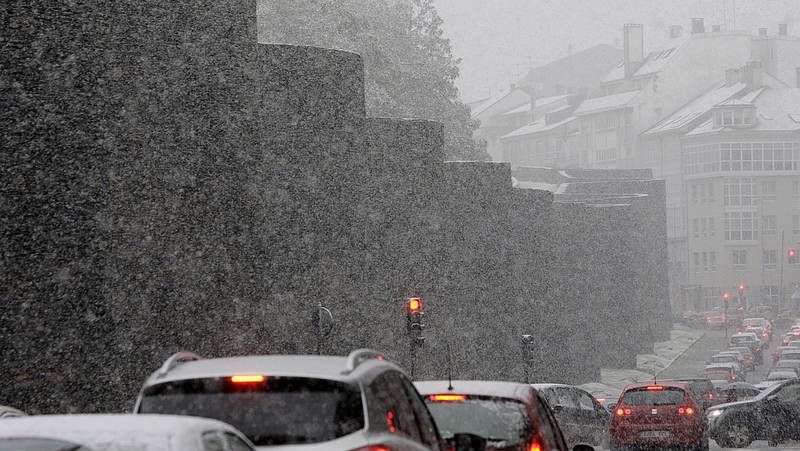 Intensas nevadas en Galicia