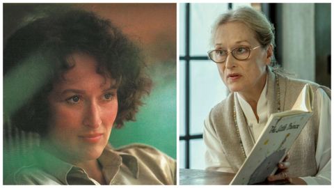 Meryl Streep, en el filme «Memorias de África» (1985) y en la serie «Un futuro desafiante» (2023).