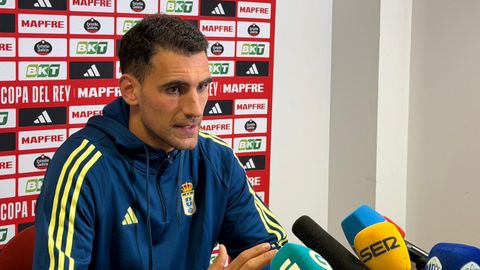 Dani Calvo, tras el Ourense-Real Oviedo de Copa del Rey