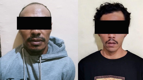 Fotografía difundida por Efe/Policía de West Lombok de los dos detenidos por la Policía indonesia que han confesado haber planeado el asesinato de Matilde Muñoz