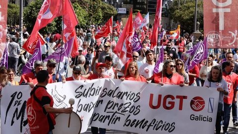 Manifestacin de UGT en Pontevedra el 1 de mayo