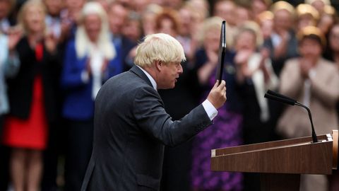 El ltimo discurso de Boris Johnson en Downing Street