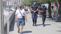 Patrulla de la Polica Local en Silgar, Sanxenxo