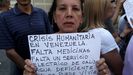 Manifestación de trabajadores del Hospital infantil J.M. de los Ríos para pedir el ingreso de ayuda humanitaria