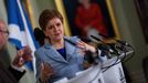 Nicola Sturgeon durante su intervención en la conferencia de prensa en la que anunció la propuesta del referendo, el pasado 14 de junio