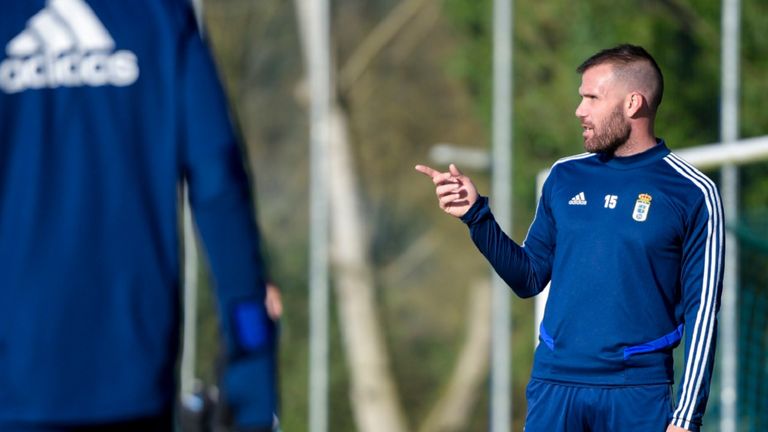Alfredo Ortuño, durante un entrenamiento en El Requexón