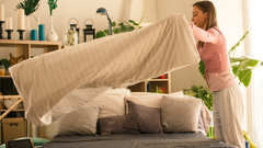 Cambiar las s�banas evita que proliferen las bacterias en el tejido.