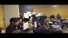 Revientan un acto en la USC del director xeral de Xuventude