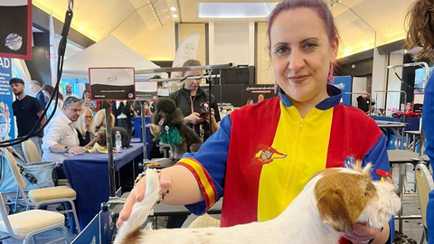 Ana Bel�n Gonz�lez Velasco, junto a dos peluqueras vallisoletanas, se impuso en la categor�a �stripping� por equipos en el Campeonato Europeo de Peluqer�a Canina