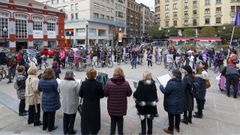 El Coro Mar de Niebla participa en la revuelta ciclofeminista organizada en Gijn con motivo de este 8M por el colectivo 8Mujeresenbici