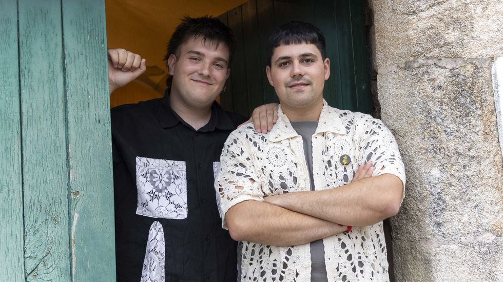 Xabi G&oacute;mez e Bieito Pereira, no concerto ofrecido en xullo en Lema, Carballo 