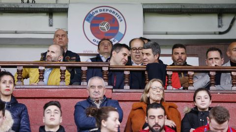 Jácome, en el palco en un partido entre la UD Ourense y el Ourense CF