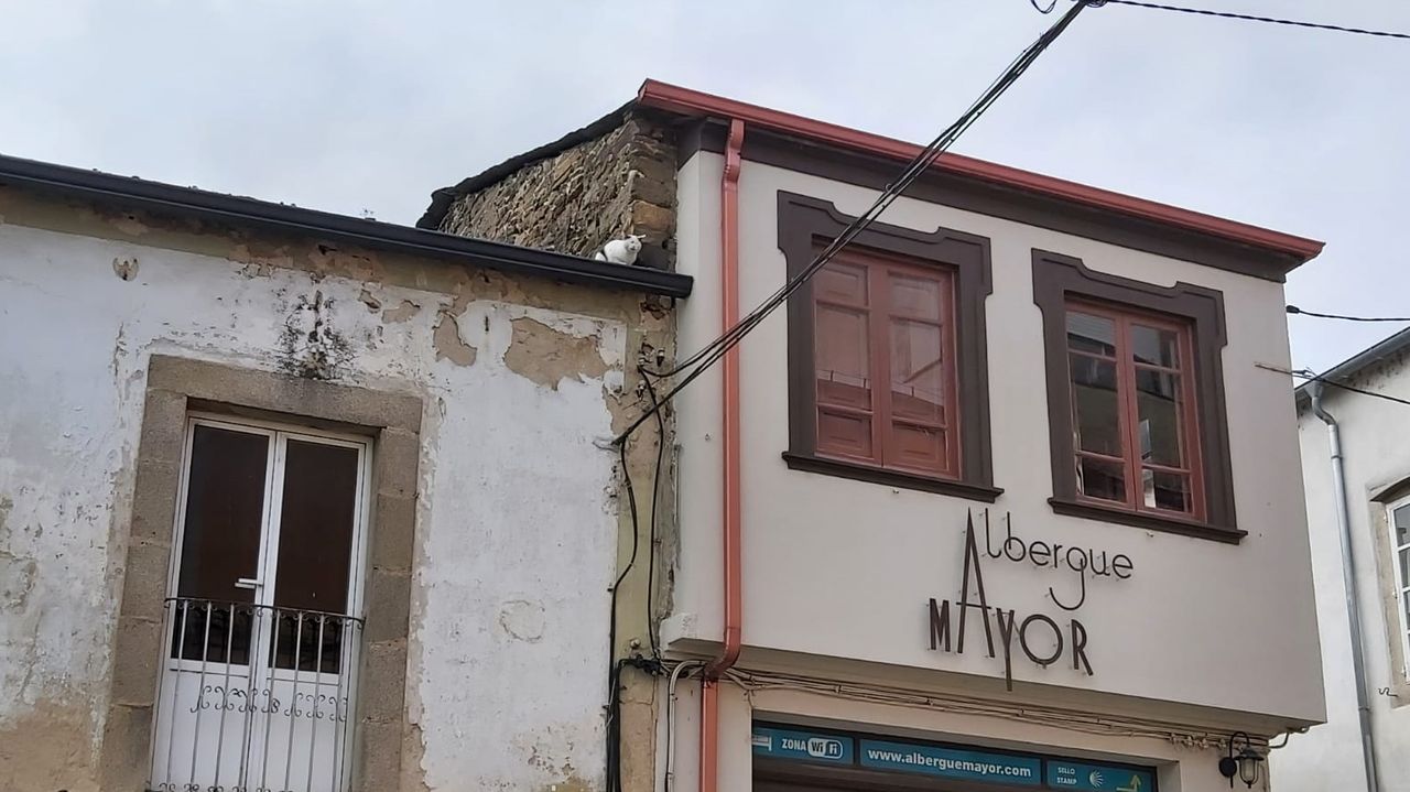 Así es Canteras de Muro, la mina de Láncara que creció gracias a las obras públicas.El gato blanco lleva desde el viernes maullando en el tejado del albergue